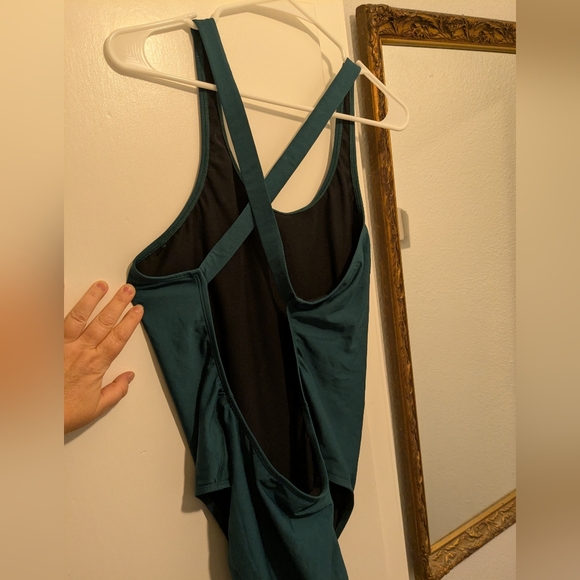 Jolyn Nancy Training Swimsuit In Green/Peacock - Picture 2 of 8